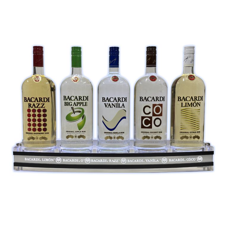 Bacardi counter display 5 bottles