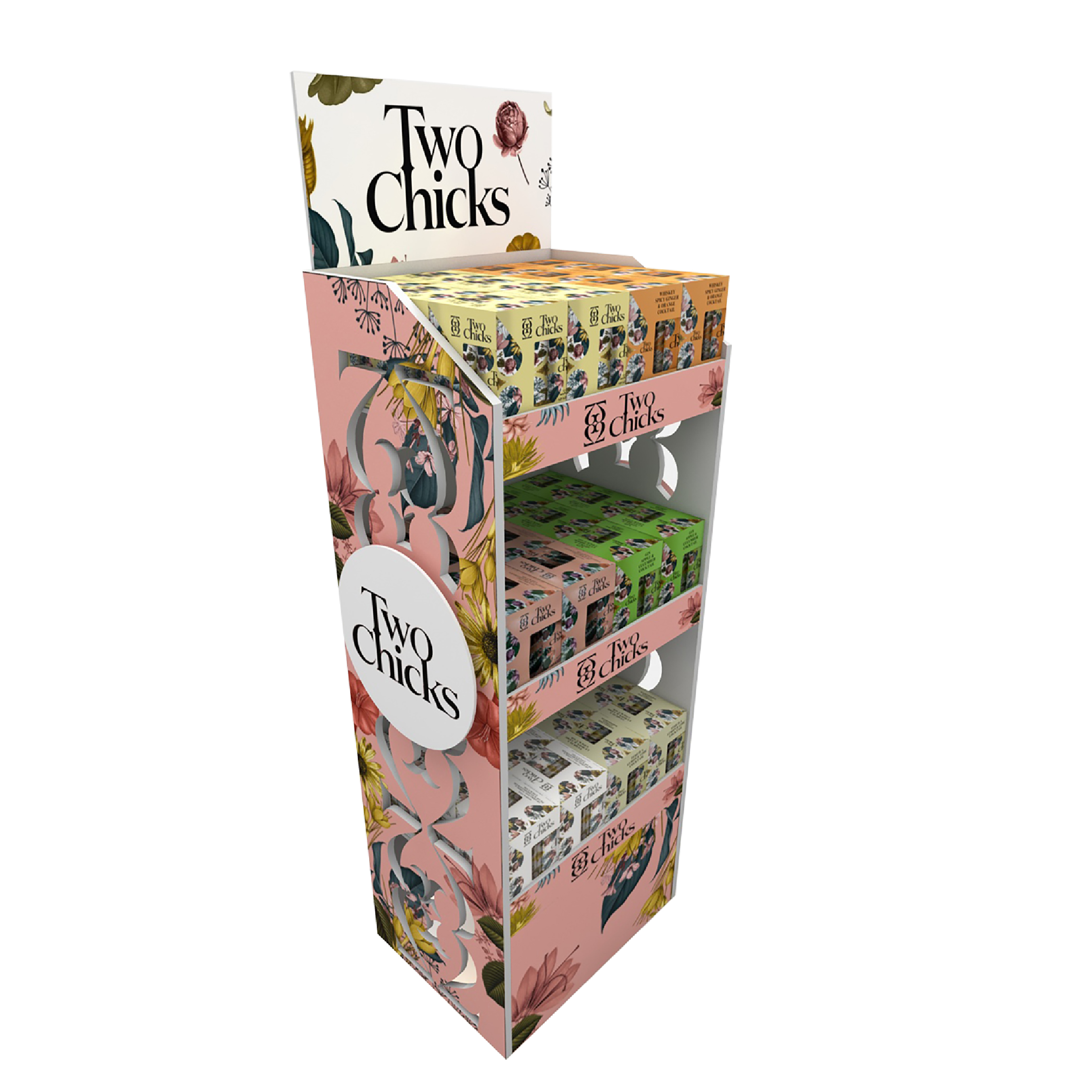 TWO CHICKS display